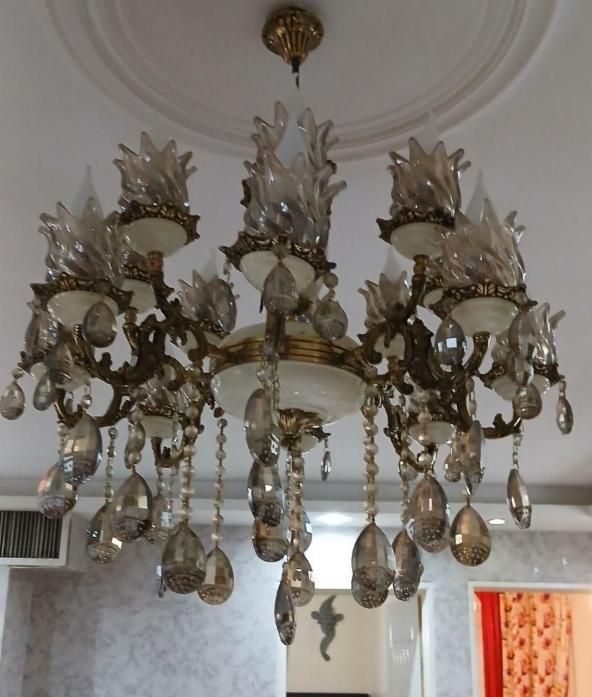 برنجی اصل|لوستر و چراغ آویز|شیراز, شهرک گلستان|دیوار
