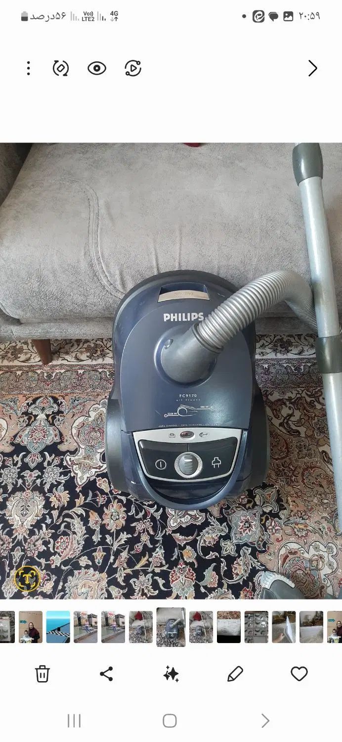 جاروبرقی مارک فیلیپس باقدرت موتور ۲۲۰۰وات|جاروبرقی، جارو شارژی، بخارشو|اصفهان, شیخ اشراق|دیوار