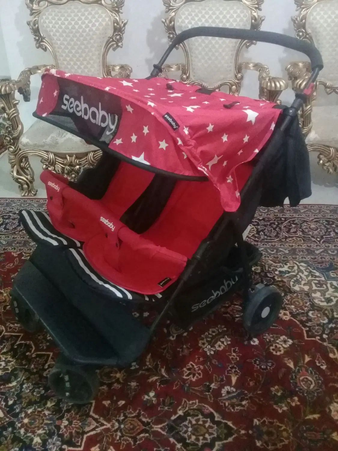 کالسکه کودک دوقلو برند seebaby|کالسکه و لوازم جانبی|تبریز, |دیوار