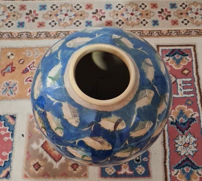 گلدان سفالی ماهی|صنایع دستی و سایر لوازم تزئینی|تهران, تهران‌سر|دیوار