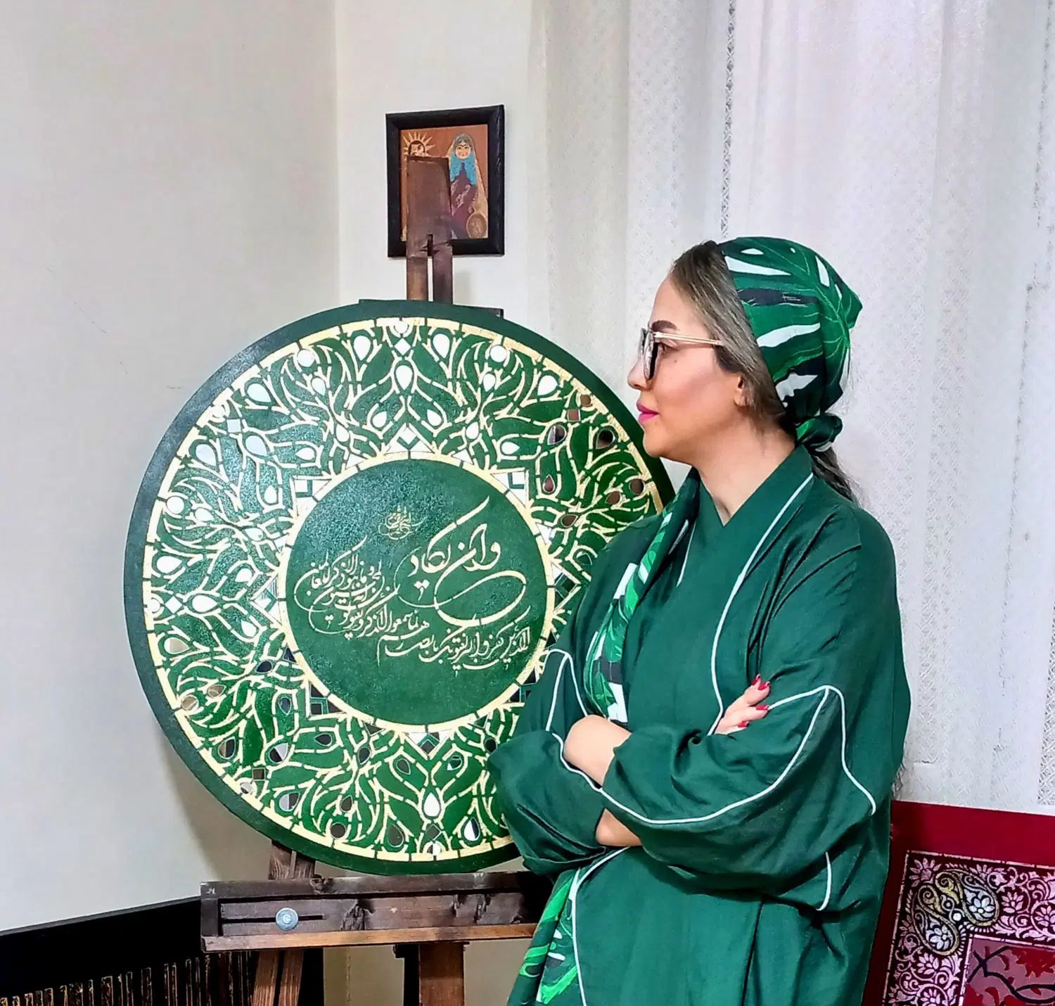 تابلو وان یکاد کاملا برجسته، ابعاد ۷۰×۷۰،آینه کاری|تابلو، نقاشی، عکس|تهران, اکباتان|دیوار