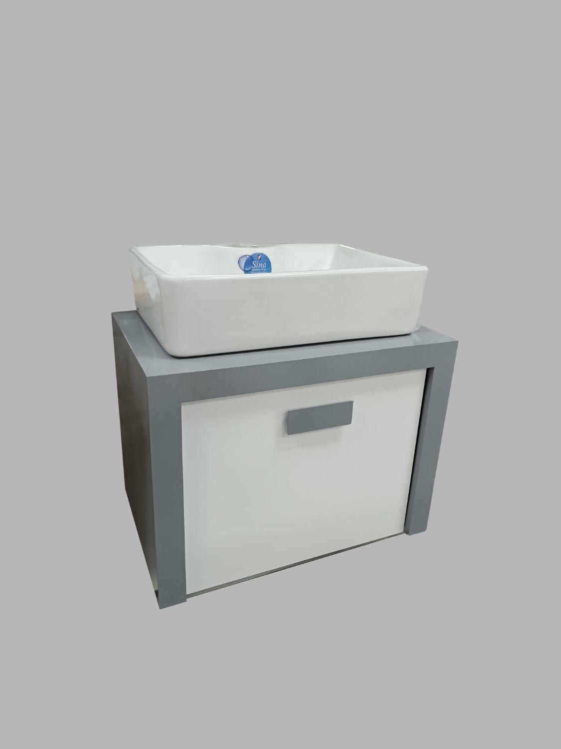 روشویی کابینتی سفید طوسی 007 ابعاد 60×40|لوازم سرویس بهداشتی|کرج, گلشهر|دیوار