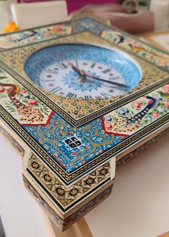 ساعت دیواری خاتم کاری|صنایع دستی و سایر لوازم تزئینی|اندیشه, اندیشه فاز ۴|دیوار