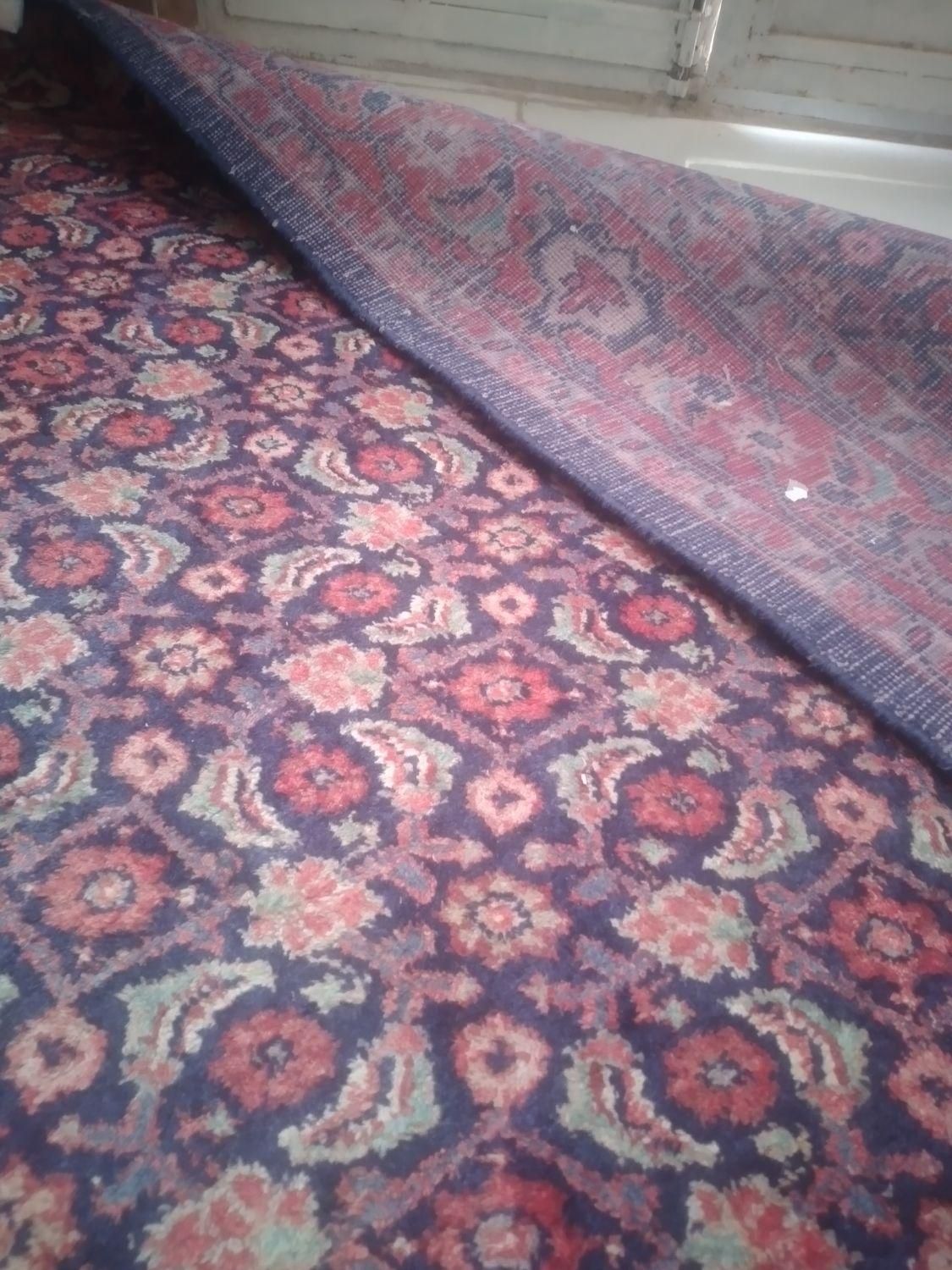 فرش دستباف قدیمی بسیار سالم|فرش|خرم‌آباد, |دیوار