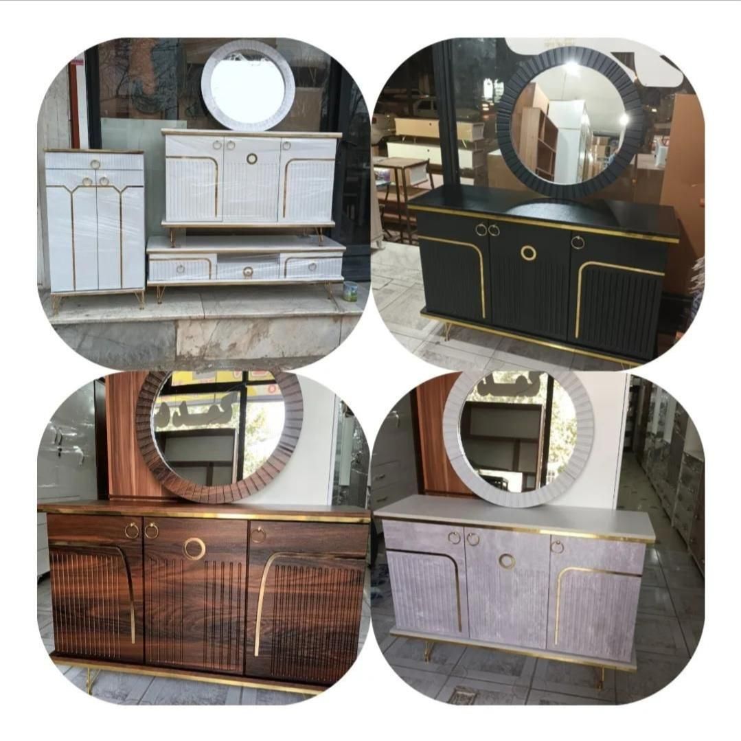 کنسول با آینه(جاکفشی )|بوفه، ویترین، کنسول|قزوین, |دیوار