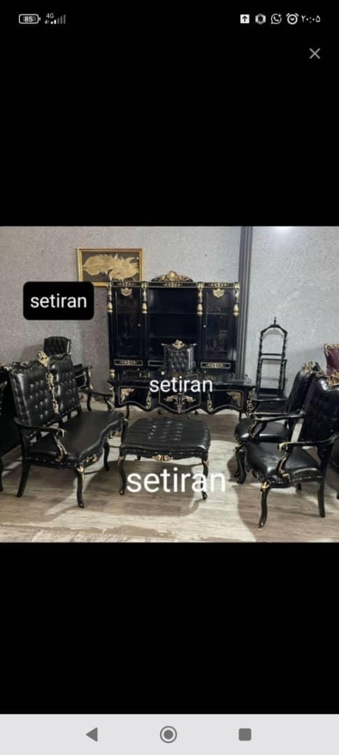 مبلمان اداری تک نفره سزار سه نفره چرم براق|دفتر کار|میانه, |دیوار