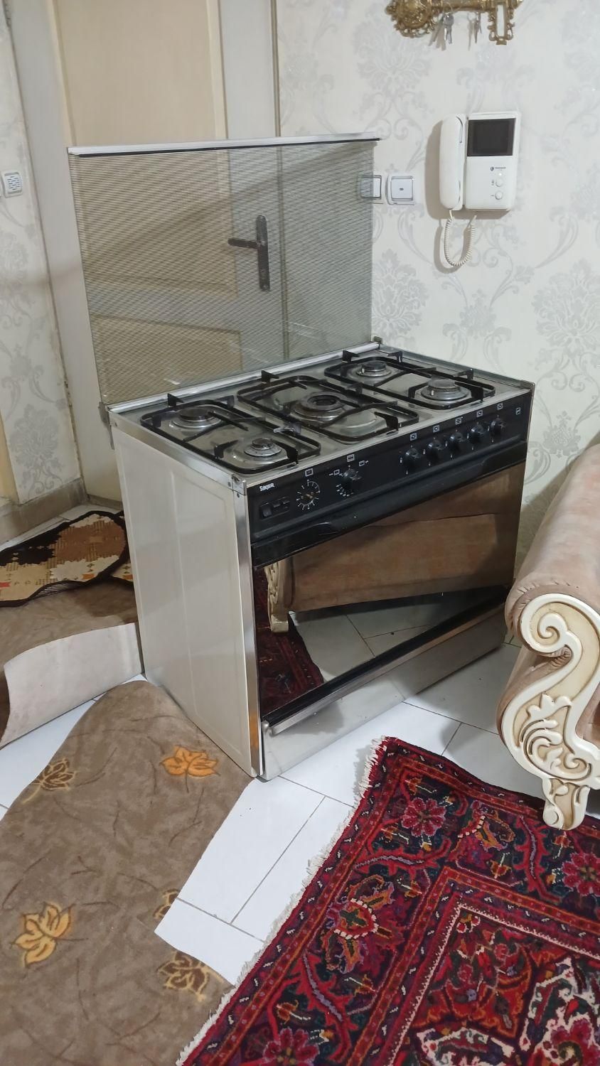اجاق گاز استیل ۵ شعله فر دار|اجاق گاز و لوازم برقی پخت‌وپز|تهران, شهرک ولیعصر|دیوار