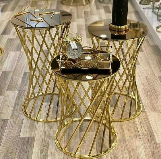 عسلی پیچک جلو مبلی و عسلی پایه فلزی طلایی مدل پیچک|مبلمان خانگی و میز عسلی|آفتاب, |دیوار