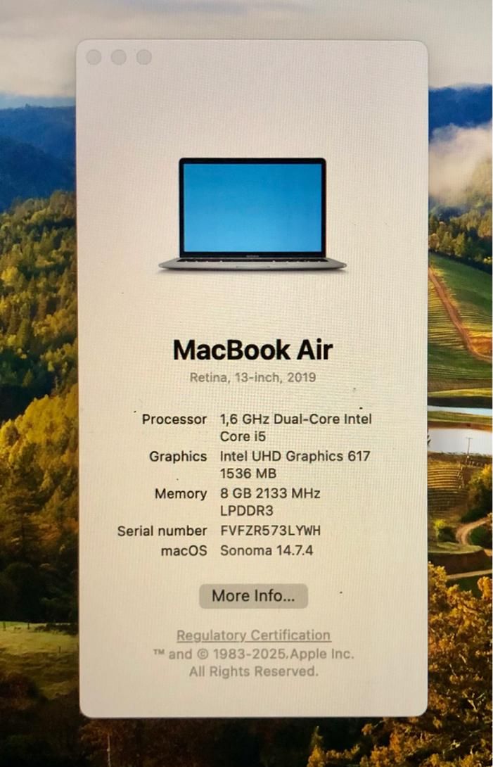 MacBook air 2019|رایانه همراه|تهران, جنت‌آباد شمالی|دیوار