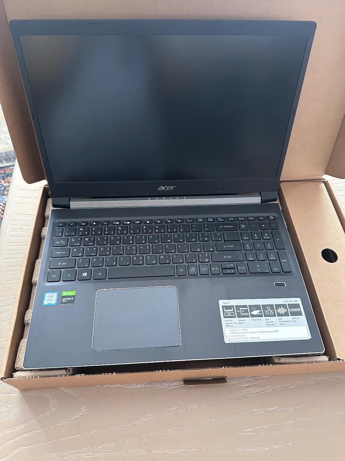 لپ تاپ ایسر 15.6 مدل Aspire7 A715-74G-748E i7|رایانه همراه|شیراز, شاه قلی بیگی|دیوار