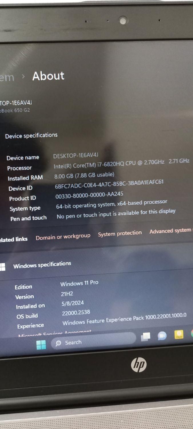 لپ تاپ core i7 نسل 6 HP|رایانه همراه|تبریز, |دیوار