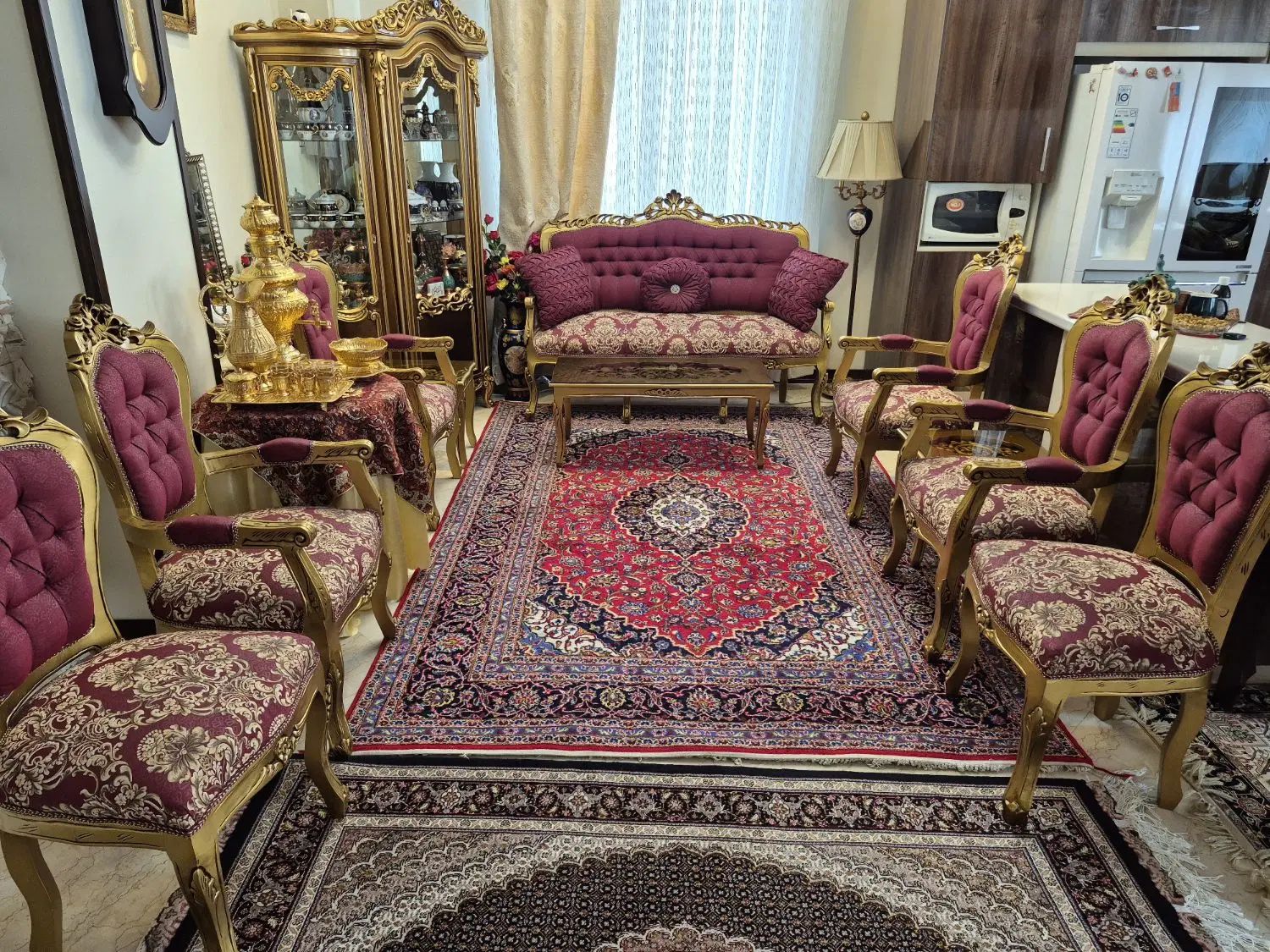 مبلمان ۹ نفره کلاسیک مدل فرهی|مبلمان خانگی و میز عسلی|تهران, آسمان|دیوار
