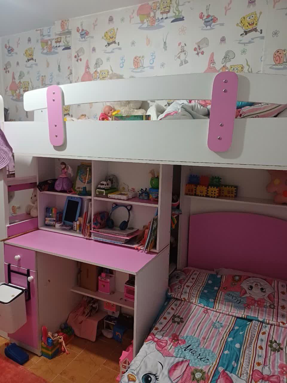 تخت دو طبقه|تخت و سرویس خواب|رودهن, |دیوار