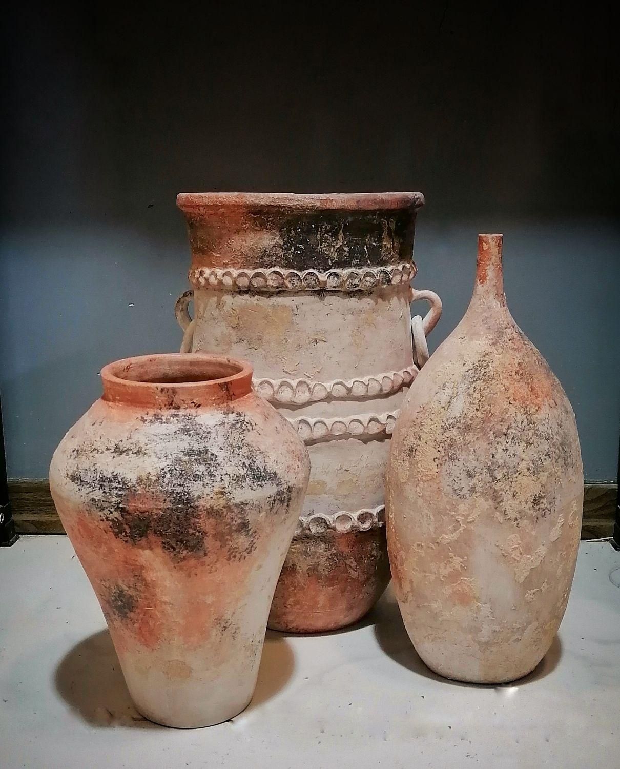 ست کوزه خمره سفالی پتینه کنار سالنی|صنایع دستی و سایر لوازم تزئینی|تهران, گلستان (شهرک راه آهن)|دیوار