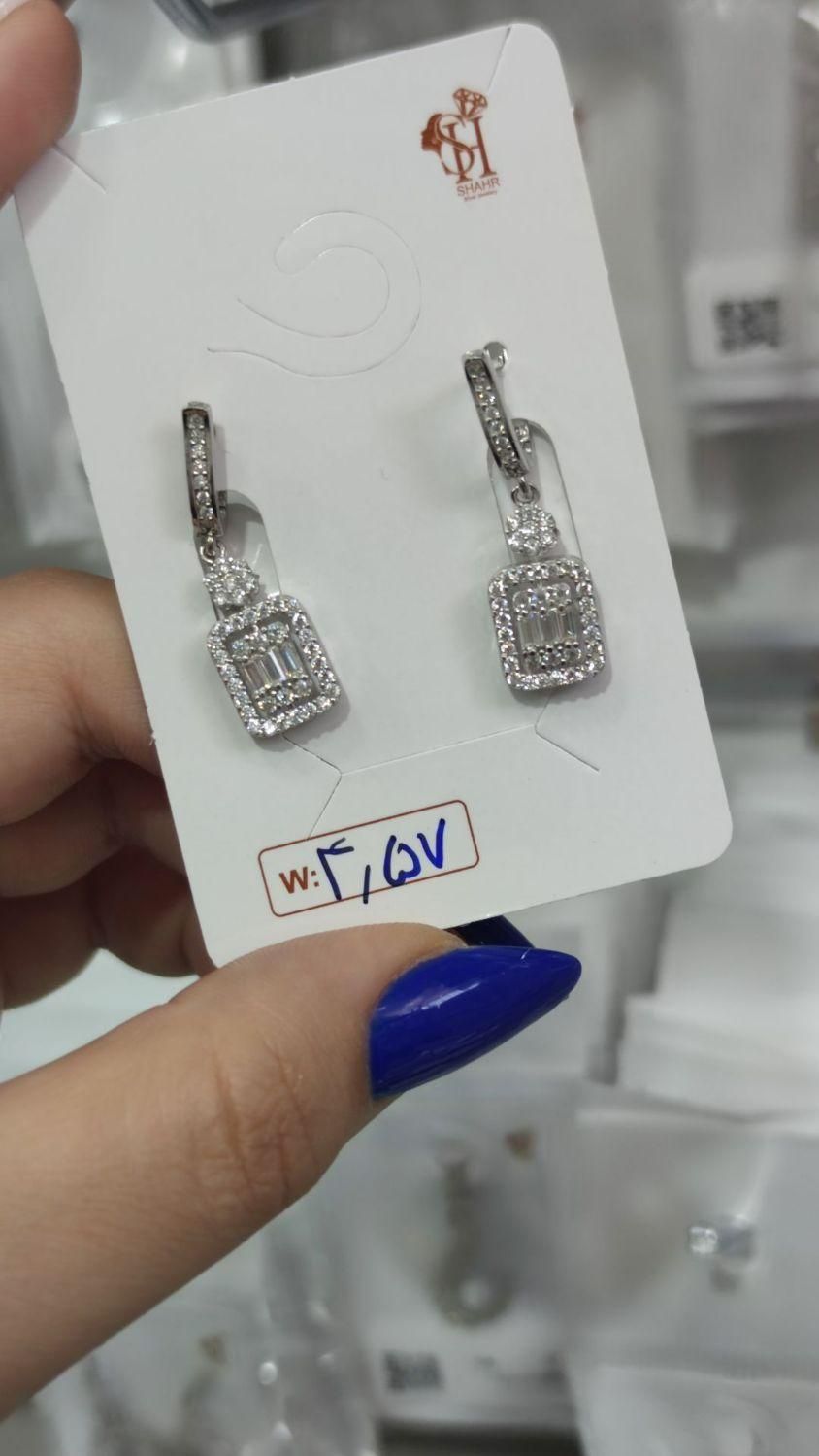 گوشواره نقره روکش طلا کد 000146 زنانه دخترانه|بدلیجات|تبریز, |دیوار