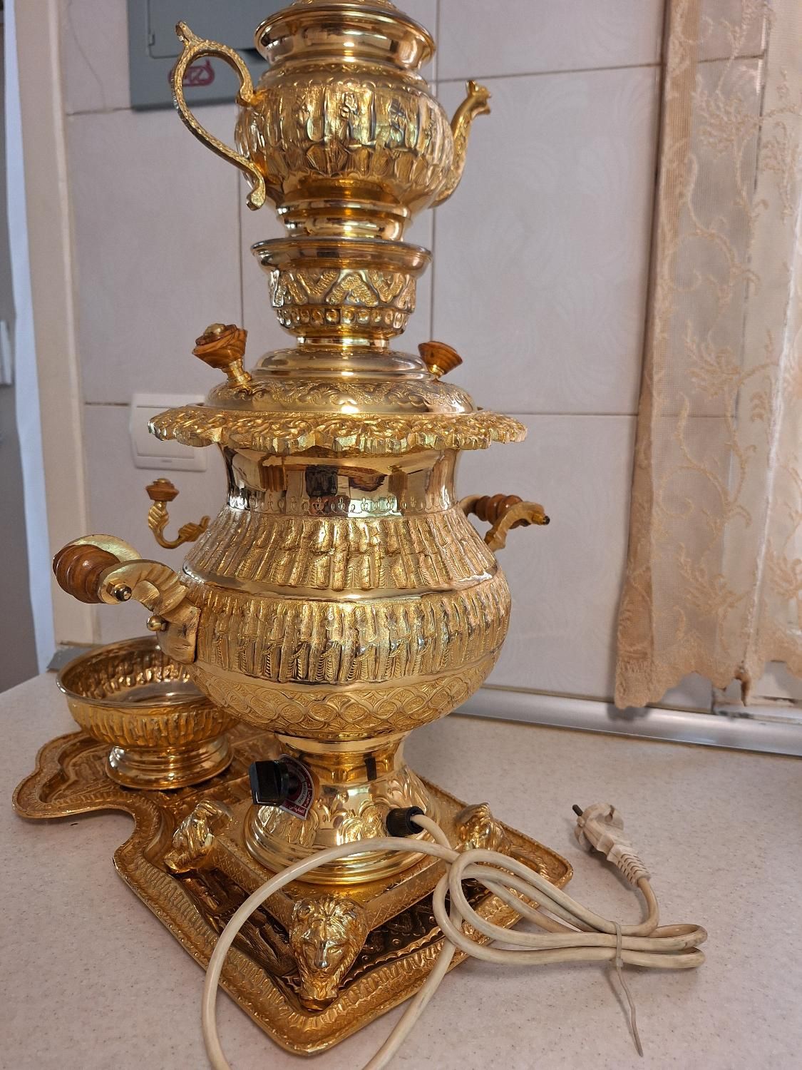 سماور آب طلا قلمکاری|سماور، چایساز، قهوهساز|تهران, آهنگ|دیوار