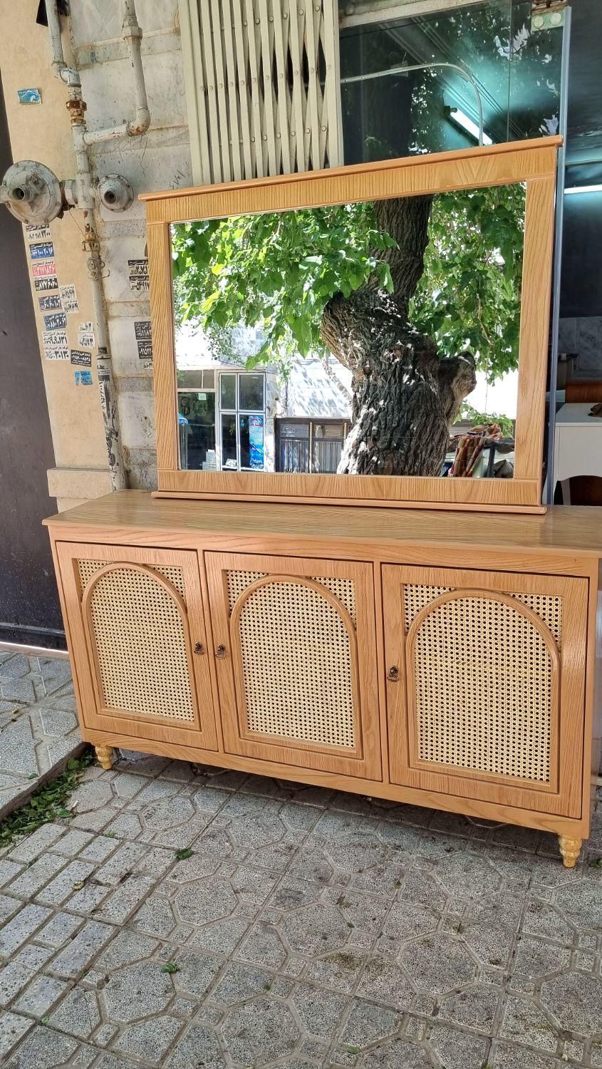 آینه کنسول حصیری|بوفه، ویترین، کنسول|مشهد, فاطمیه|دیوار