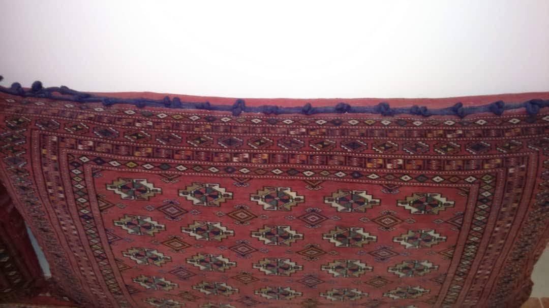 جفت پشتی دستبافت ترکمن اصل لاکی مسی بزرگ|پشتی|تهران, تهرانپارس شرقی|دیوار