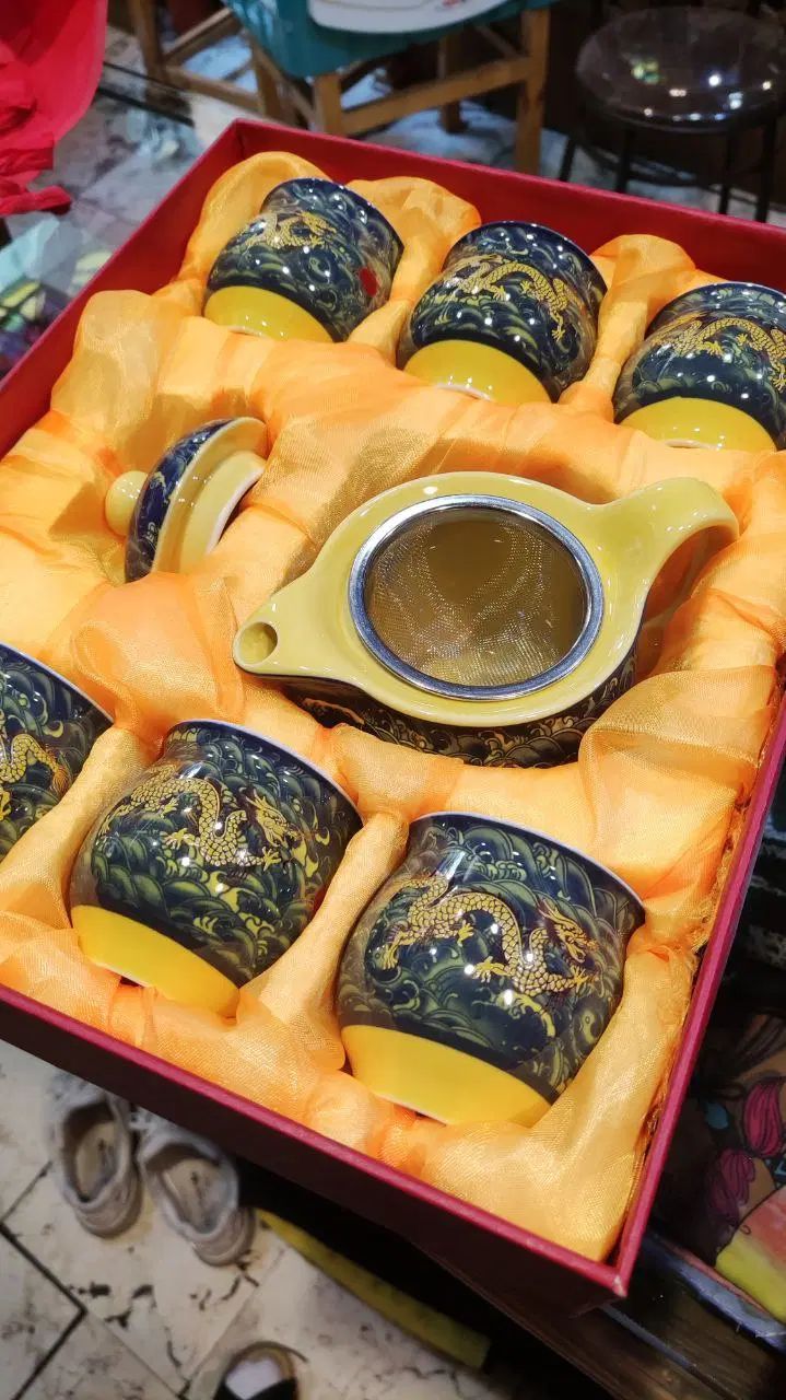 ست چای خوری طرح اژدها|ظروف سرو و پذیرایی|کرج, حسین‌آباد|دیوار