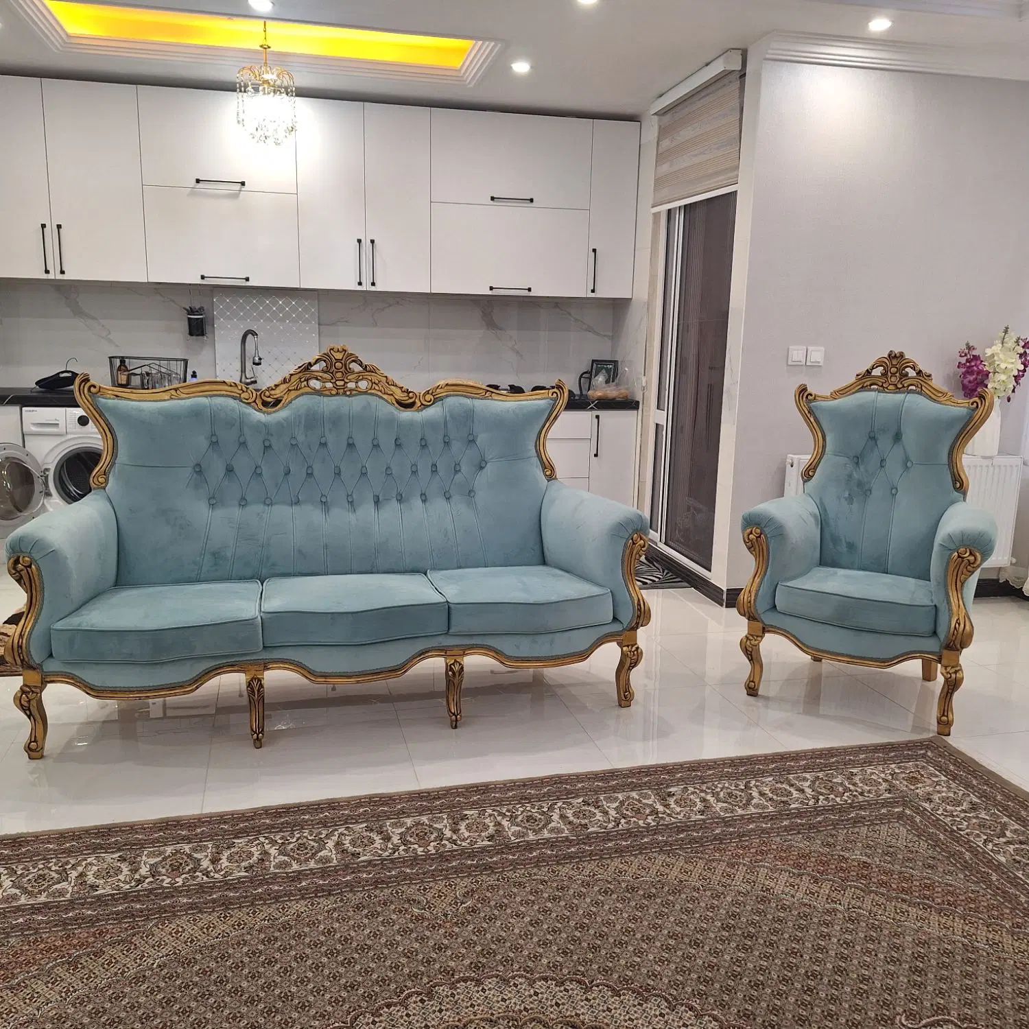 مبل استیل ۷نفره|مبلمان خانگی و میز عسلی|تهران, گلچین|دیوار
