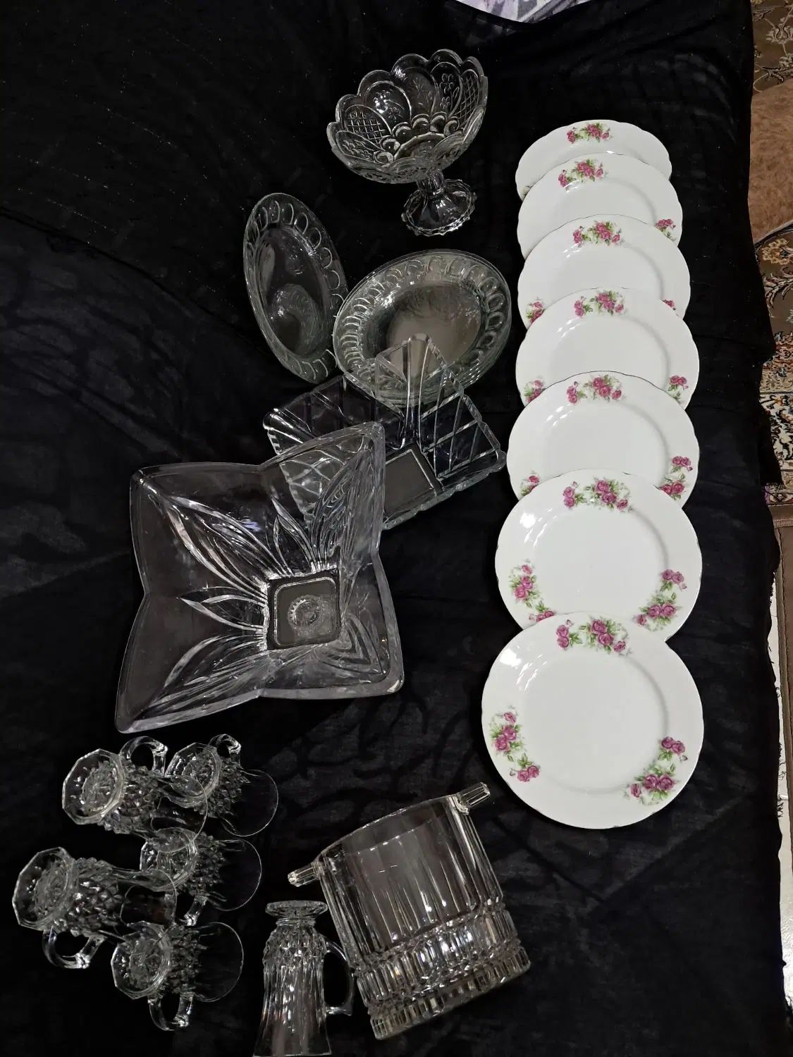 میوه خوری استکان پارچ چینی گلسرخی سرو پذیرای یخدان|ظروف سرو و پذیرایی|اندیشه, اندیشه فاز ۱|دیوار
