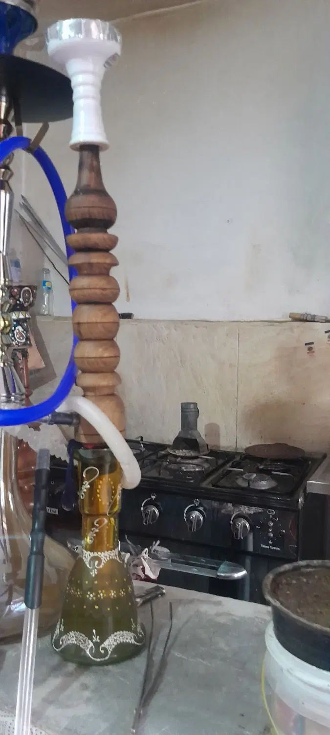 قلیان چوبی با طعم انبه و قلیان تنه برنج قدیمی|کلکسیون و سرگرمی|بومهن, |دیوار