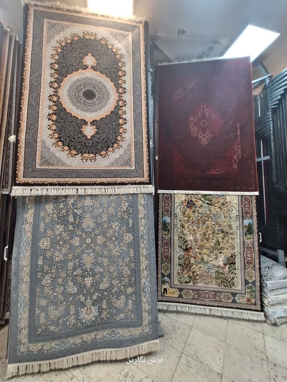 فرش سبز ۴ متری نخ اکرولیک ۱۲۰۰ شانه بورس قالیچه|فرش|مشهد, امیر|دیوار