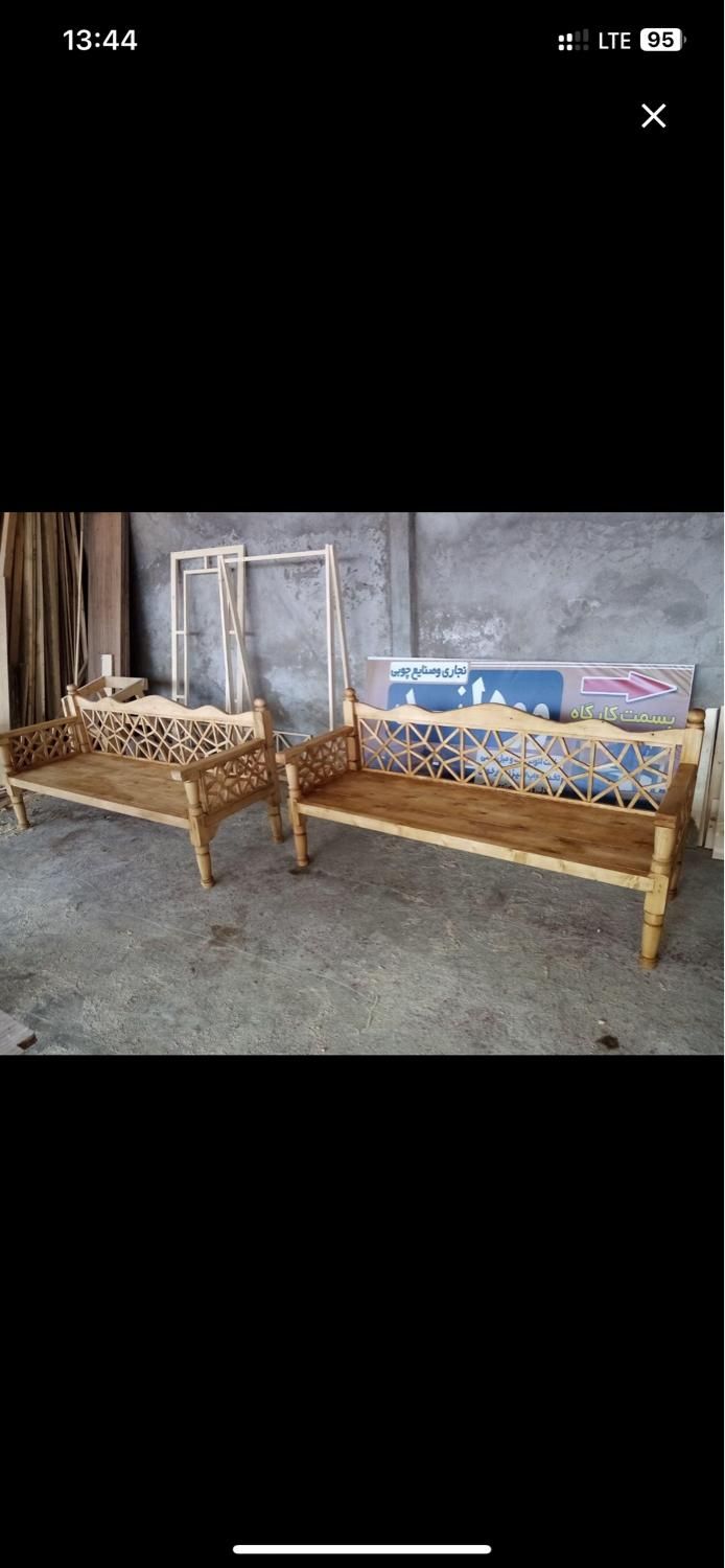 تخت سنتی، صندلی راک، میز و صندلی|تخت و سرویس خواب|آستانه اشرفیه, |دیوار