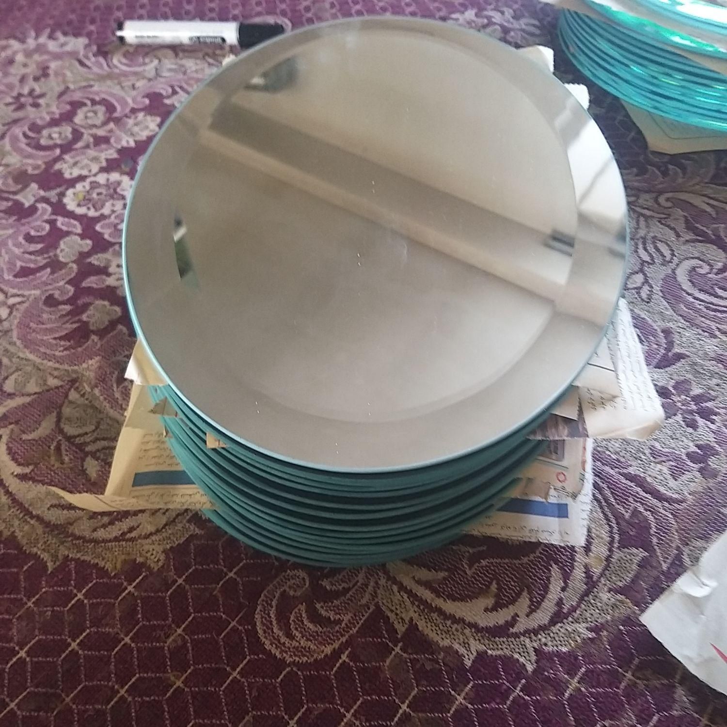 آینه تراش دار بیضی سایز ۲۹×۳۹ تراش دو سانت|آینه|اردبیل, |دیوار