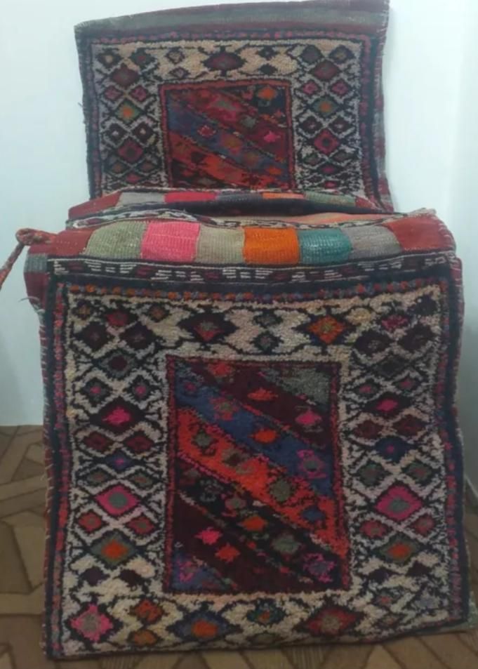 خورجین دستبافت قدیمی|گلیم، جاجیم، گبه|اردبیل, |دیوار