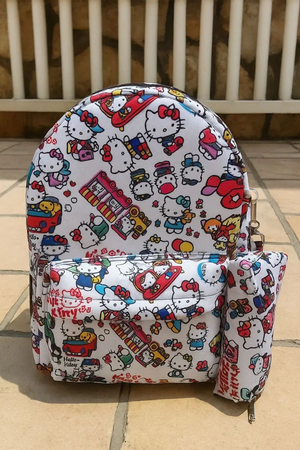 کوله و جامدادی ست طرح Hello Kitty|کیف، کفش، کمربند|اصفهان, آزادگان|دیوار