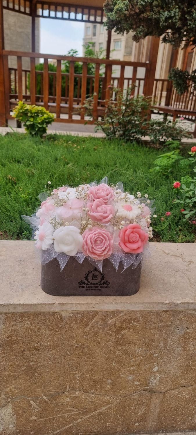 باکس گل شمع هدیه‌ای ماندگار|گل مصنوعی|تهران, جنت‌آباد جنوبی|دیوار