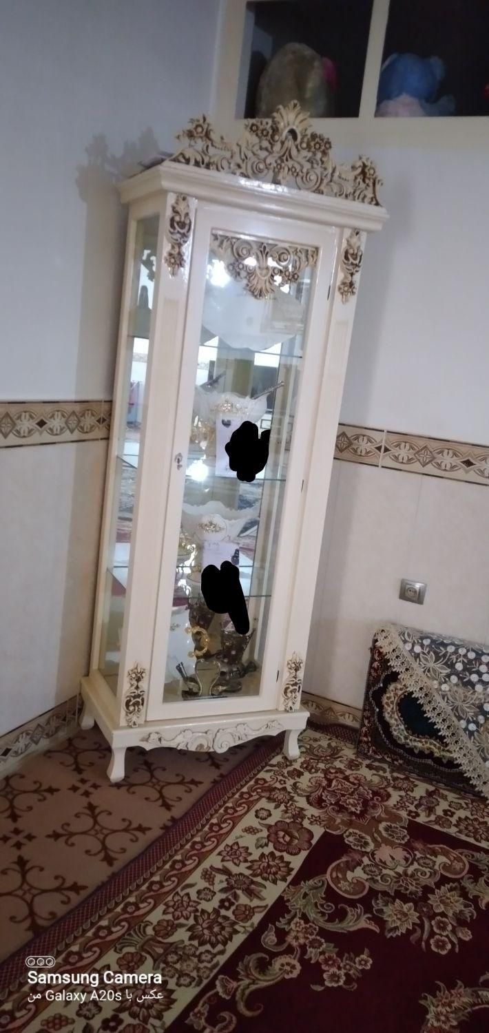 میز تلوزیون جاکفشی ساعت ایستاده و آینه شمدان وبوفه|بوفه، ویترین، کنسول|خرمدره, |دیوار