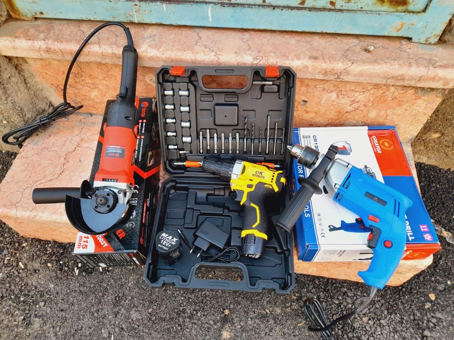 3قلم دلر شارژی ko آمریکایی فرز متوسط دلر چکشی درل|ماشینآلات صنعتی|مشهد, طلاب|دیوار