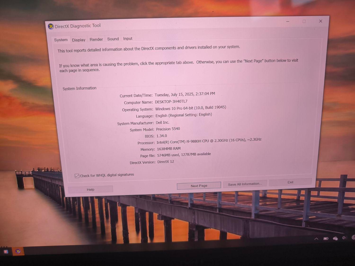 لپ تاپ dell precision 5540|رایانه همراه|شیراز, شهرک گلستان شمالی|دیوار
