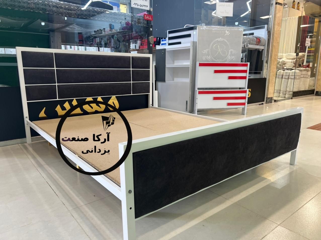 تخت خواب فلزی دونفره مدل شبکه ای( آرکا صنعت)|تخت و سرویس خواب|مشهد, شهید آوینی|دیوار