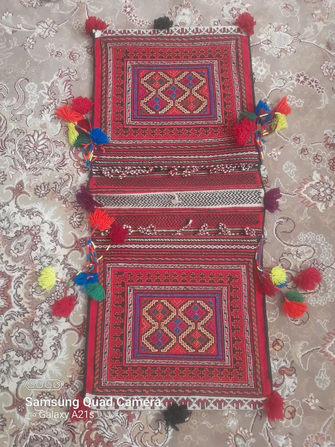 خورجین دست بافت|گلیم، جاجیم، گبه|مشهد, طرق|دیوار
