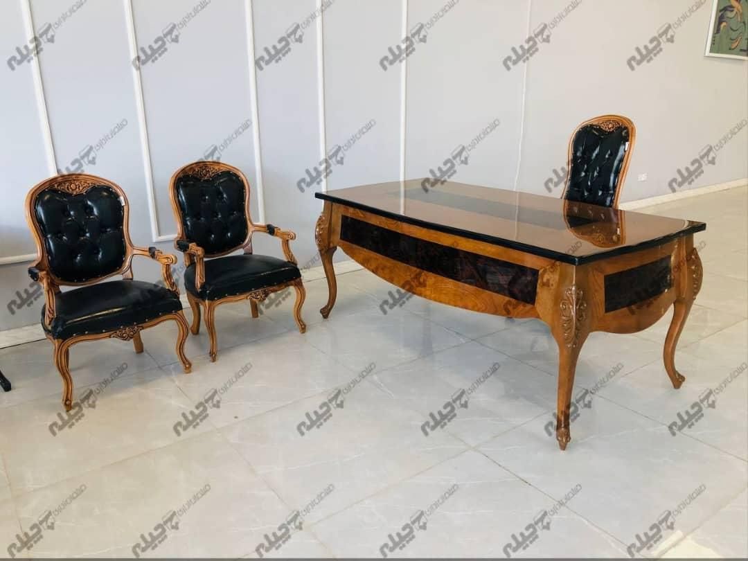 مبلمان اداری میز مدیریت رویال پولیشی نیم ست کلاسیک|دفتر کار|تهران, فاطمی|دیوار
