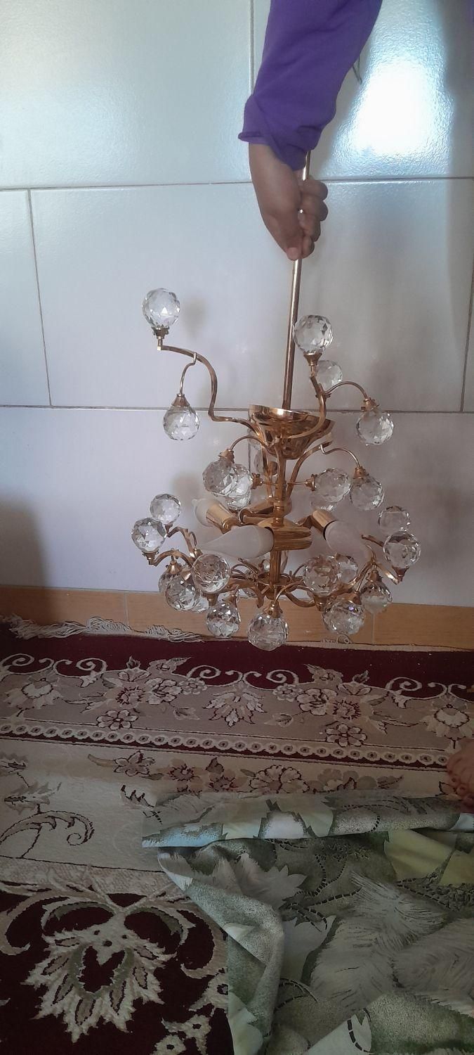 لوستر برنجی|لوستر و چراغ آویز|اراک, |دیوار