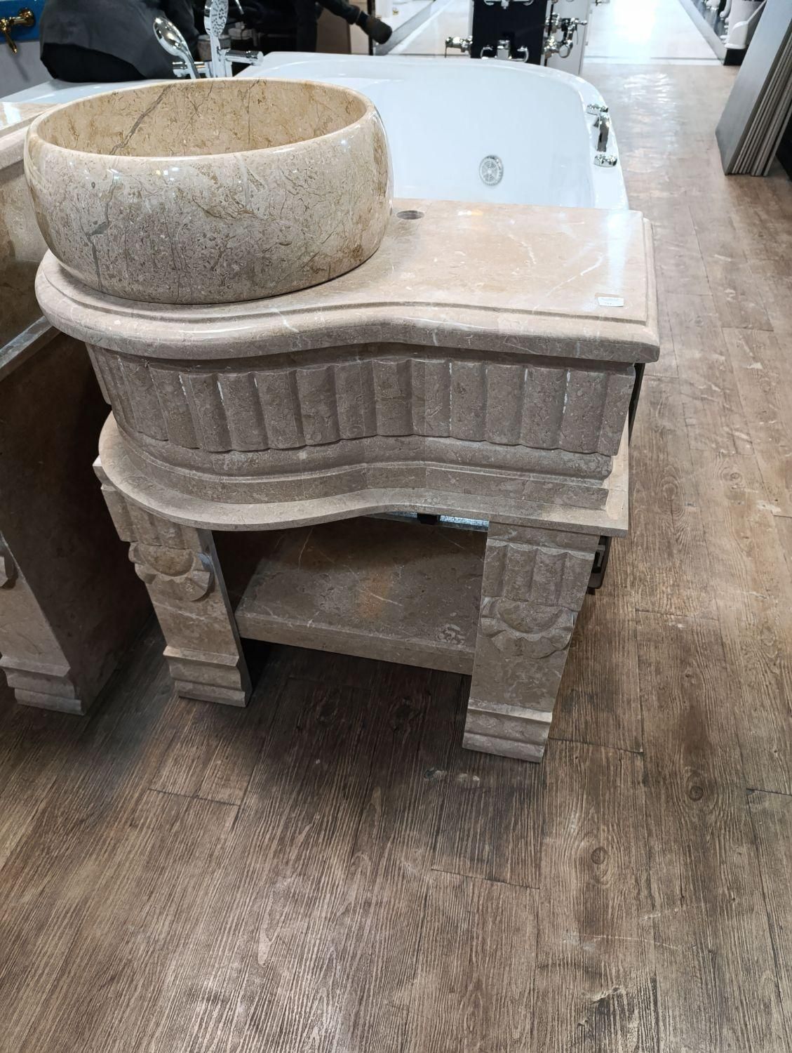 روشویی سنگی گیتاری با قاب اینه|لوازم سرویس بهداشتی|فردیس, فردیس|دیوار