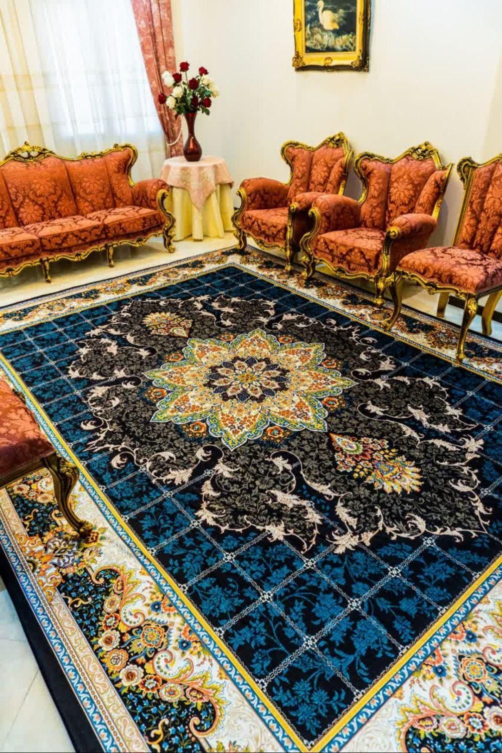 روفرشی کشدار و کاور فرش کد ۱۷۲ مهباف زمینه مشکی|روفرشی|تهران, شهرک ولیعصر جنوبی|دیوار