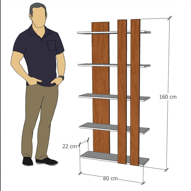 قفسه کتاب و دکوری B03 ام دی اف و چوبی|کتابخانه، شلف، قفسه‌های دیواری|ارومیه, |دیوار
