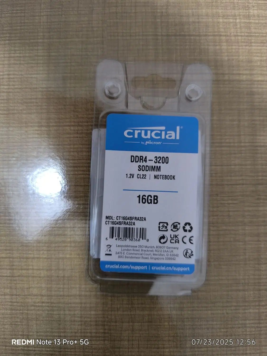 فروش رم لپ تاپ Crucial DDR4 3200MHz CL22 16GB آک|قطعات و لوازم جانبی رایانه|مشهد, شهرک بهارستان|دیوار
