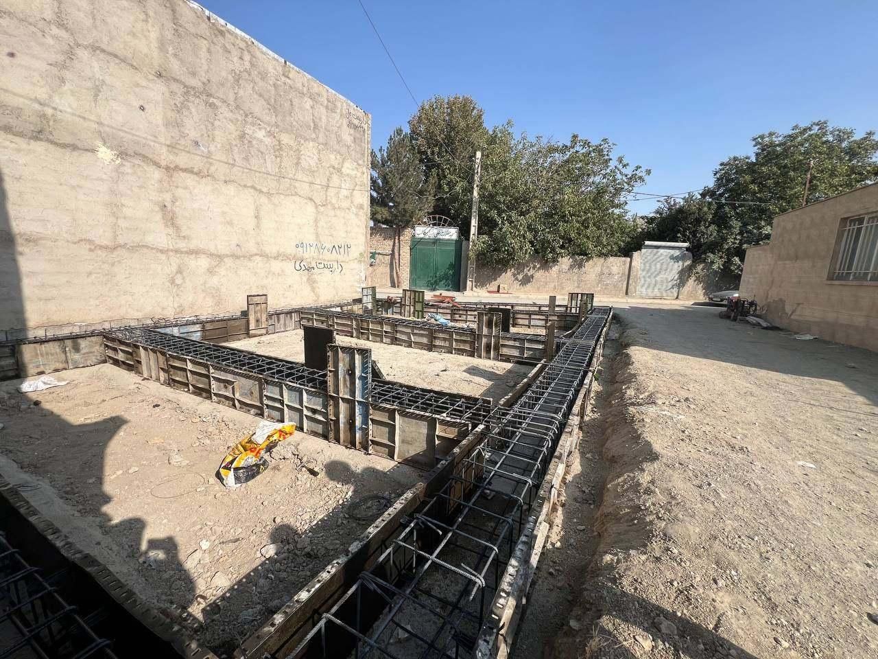 زمین ارماتوربندی شده چهارباغ ملک آباد|فروش زمین و ملک کلنگی|کرج, ملک‌آباد|دیوار