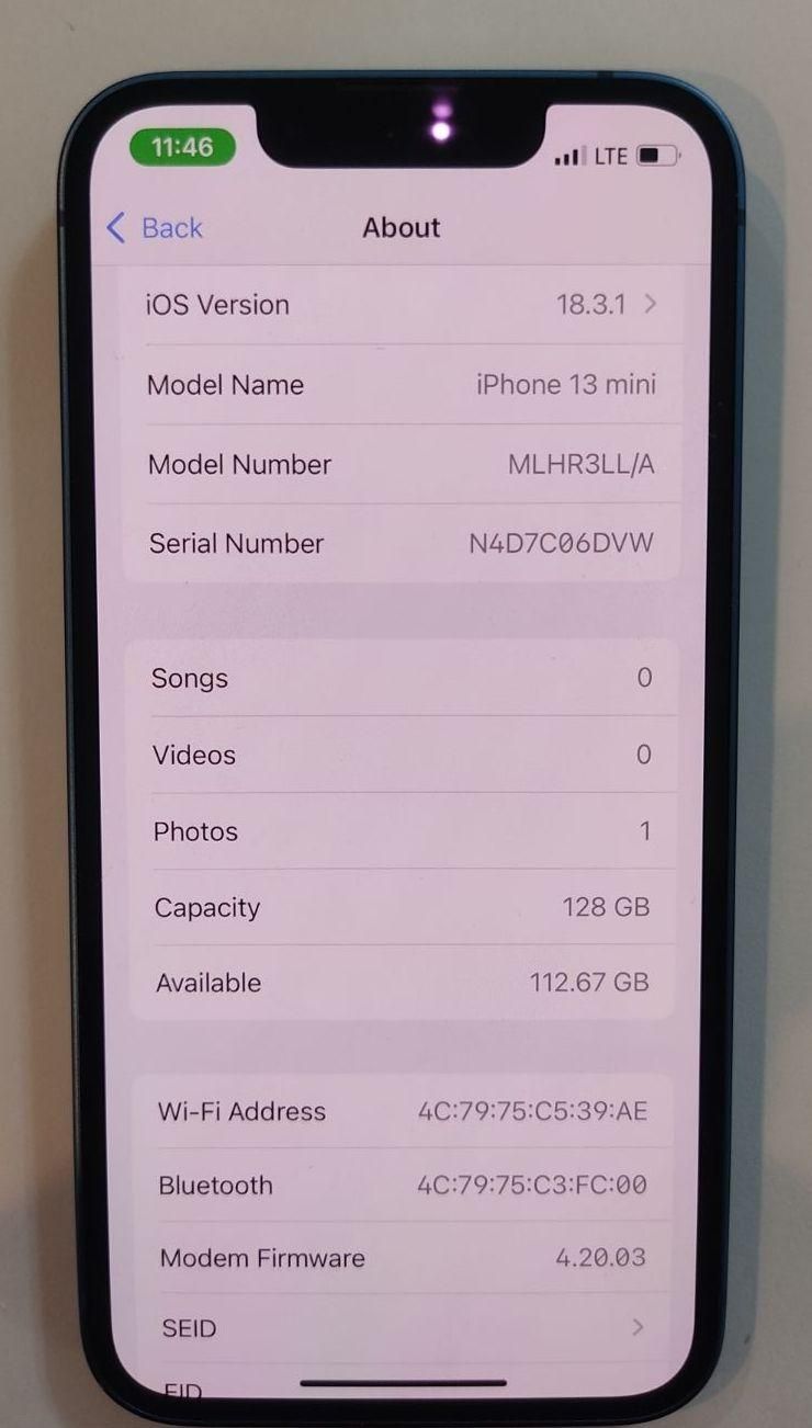 اپل iPhone 13 mini با حافظهٔ ۱۲۸ گیگابایت|موبایل|کهریزک, |دیوار