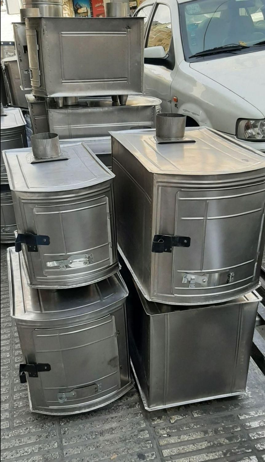 بخاری هیزمی پایه دار گلدار گرمابالا|بخاری، هیتر، شومینه|تهران, تهرانپارس شرقی|دیوار