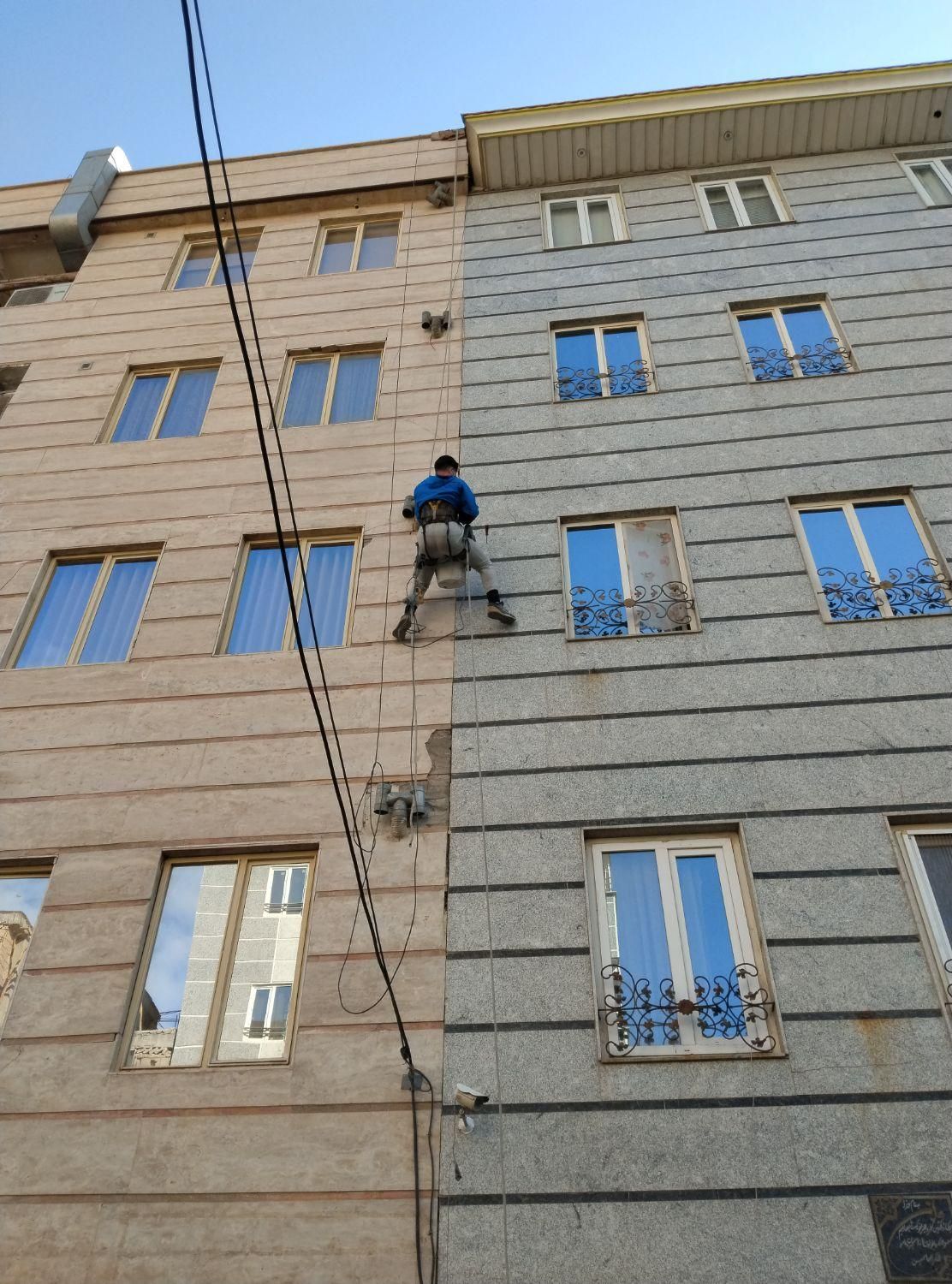 پیچ ورولپلاک رول پلاک کردن سنگ نما باطناب راپل کار|خدمات پیشه و مهارت|اندیشه, اندیشه فاز ۱|دیوار