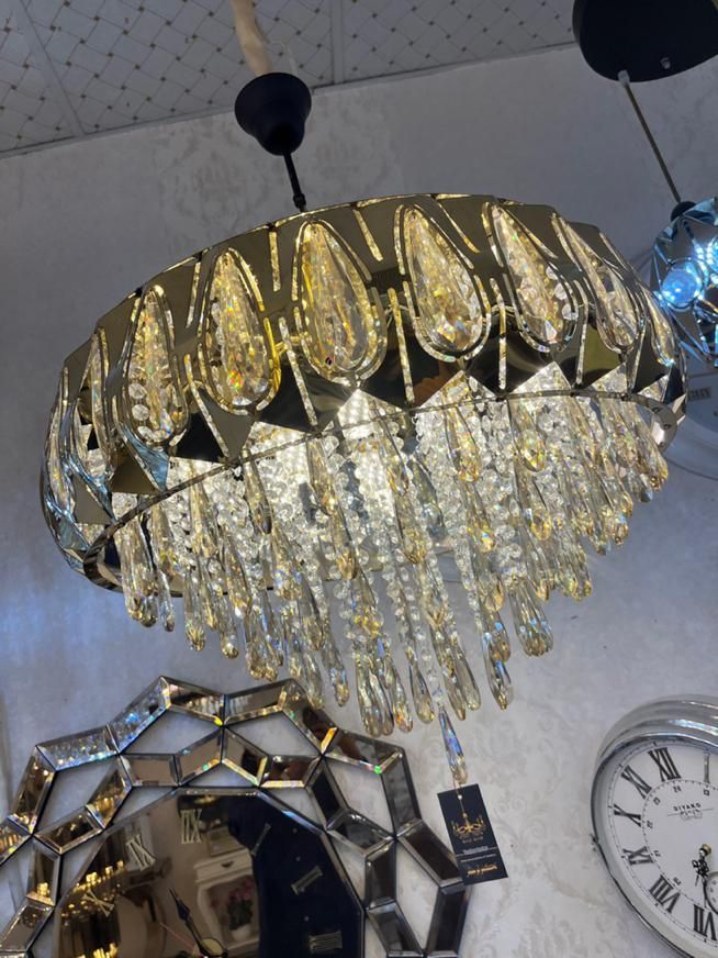 لوستر کریستال ماهان با ۳ حالت نور و گارانتی|لوستر و چراغ آویز|تهران, نیروی هوایی (پیروزی)|دیوار