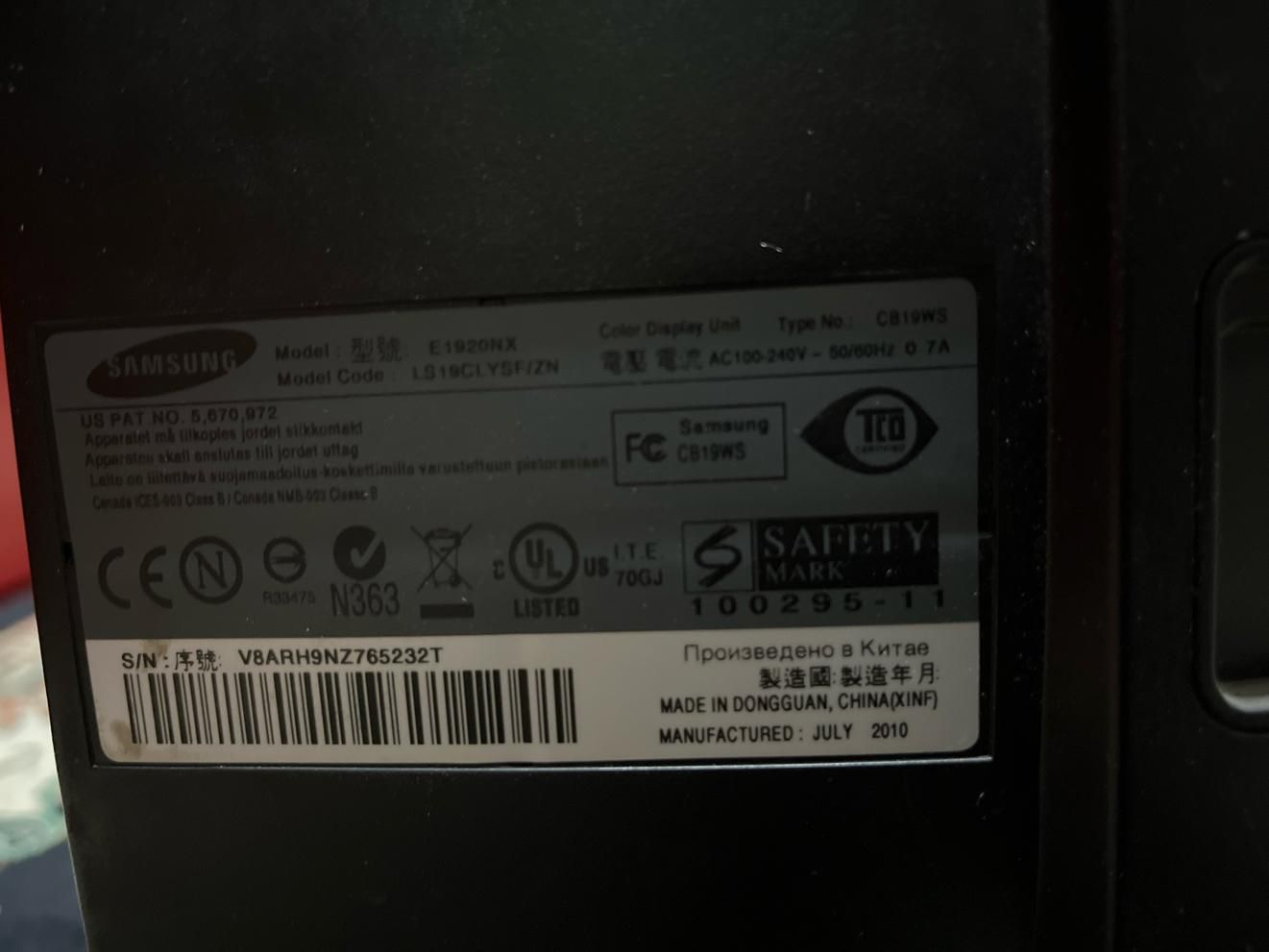samsung syncmaster e1920 مانیتور سامسونگ|قطعات و لوازم جانبی رایانه|فردیس, |دیوار