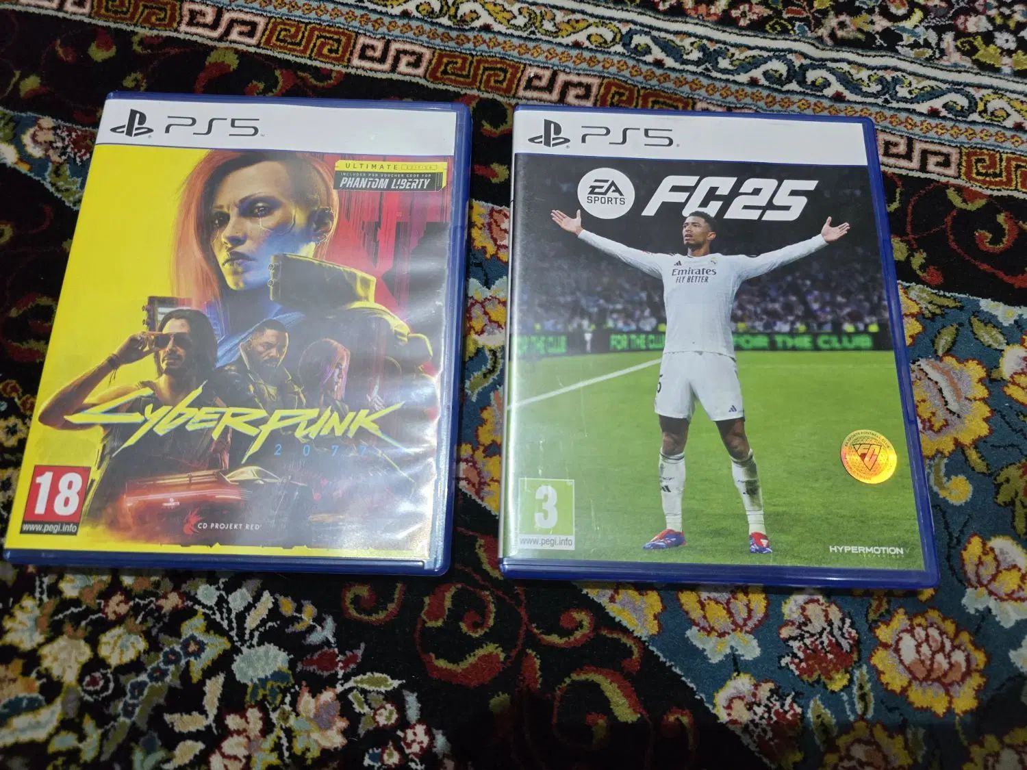 بازی fc 25 و cyberpunk برای ps5|کنسول، بازی ویدئویی و آنلاین|تهران, چوب تراش|دیوار